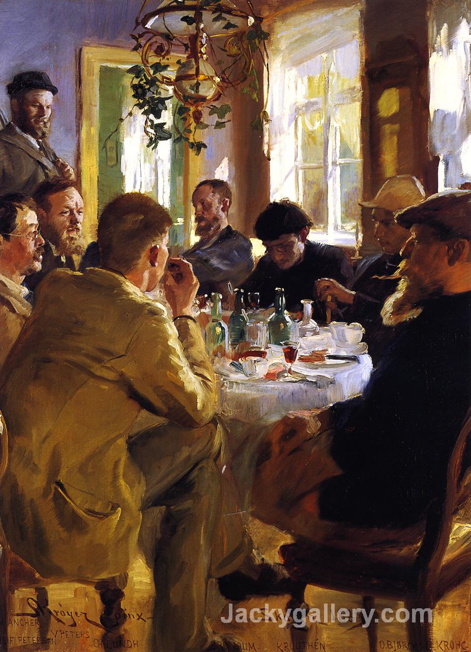 Artists Luncheon in Skagen by Peder Severin Kroyer paintings reproduction